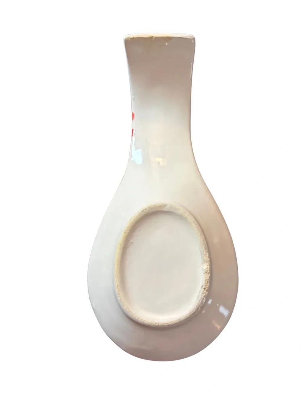 Rustic White Ceramic Rooster Spoon Rest Country Farmhouse Decor